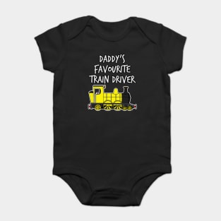 Daddy's Favourite Train Driver Kids Steam Engine (Yellow) Baby Bodysuit